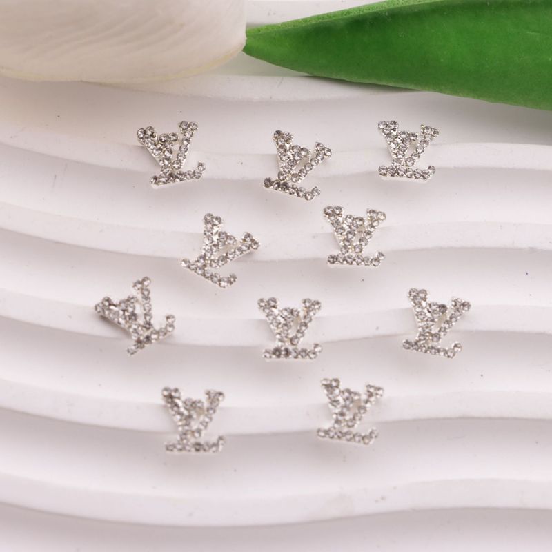 8*8mm驴家新款银钻合金美甲贴片diy饰品配件材料diy美甲串珠笔|undefined