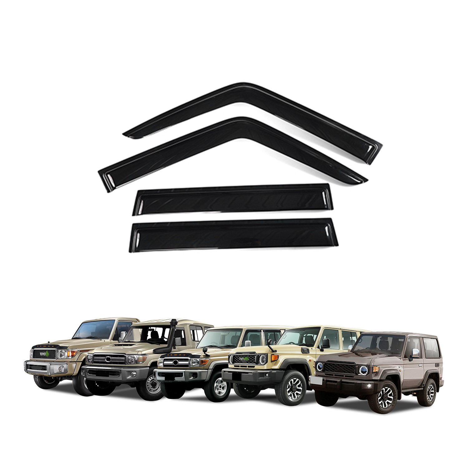 TXR aplicable a Land Cruiser LC79 70 Window Visors Ventana Eyebrow