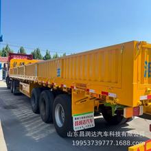 昌润达厂家跨境出口  侧翻自卸半挂车 平板箱式 集装箱骨架侧翻