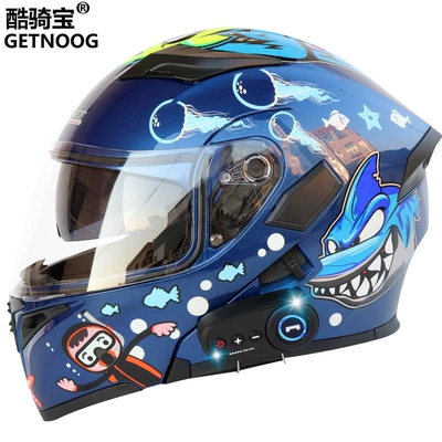 lens exposed helmet full helmet, Motosiklet kaskı (dəbilqə) - sea-shark-with-k10-bluetooth-m