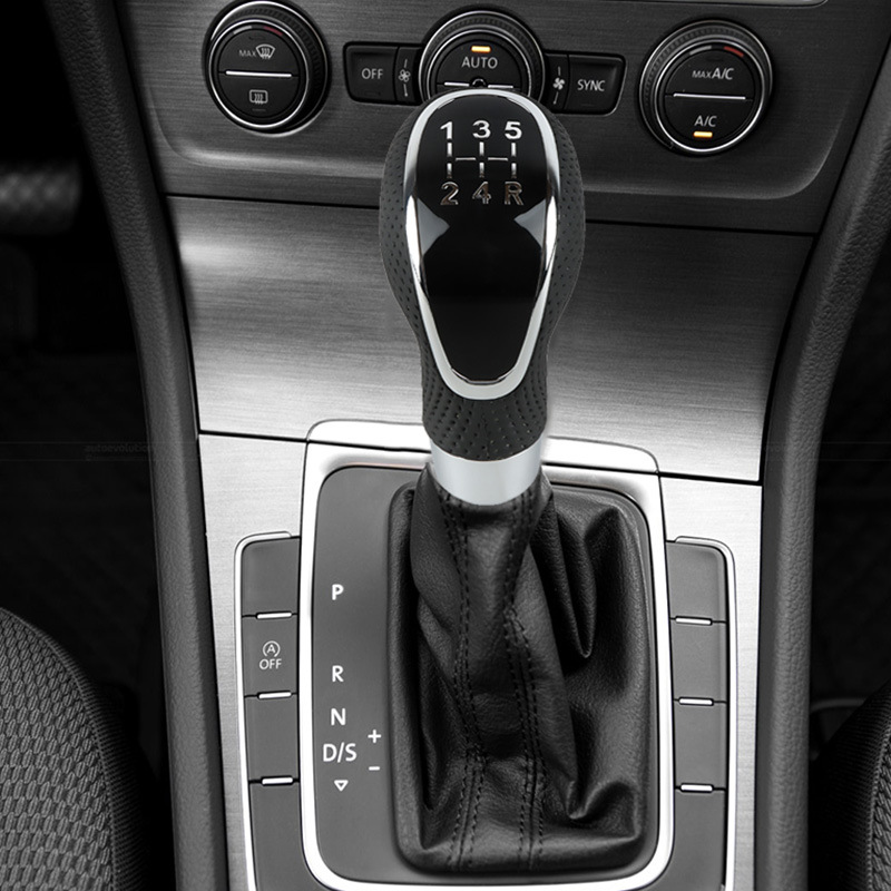 Car Modified Manual Gear Shift Knob 5-Speed Manual Gear Lever 5-Speed Manual Leather Gear Knob