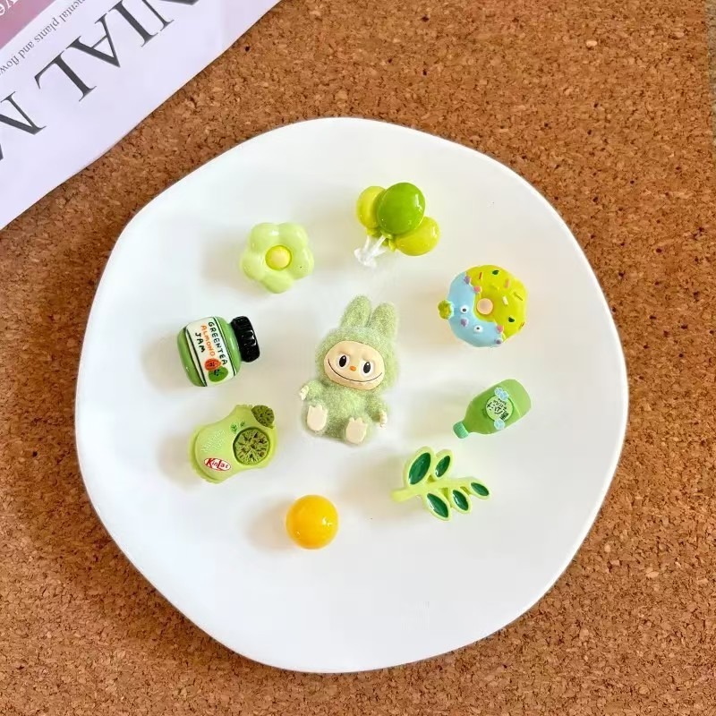 新しいラブブーパンプスバックル漫画クロスボーダーブブぬいぐるみ靴花アッパー装飾ファスナーアクセサリー取り外し可能|undefined