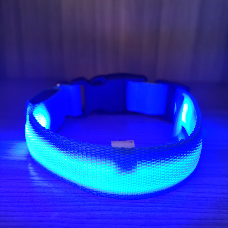USB Rechargeable Luminous Pet Collar for Teddy, Golden Retriever, Poodle, Large, Medium, and Small Dogs, Led Dog Walking Collar
