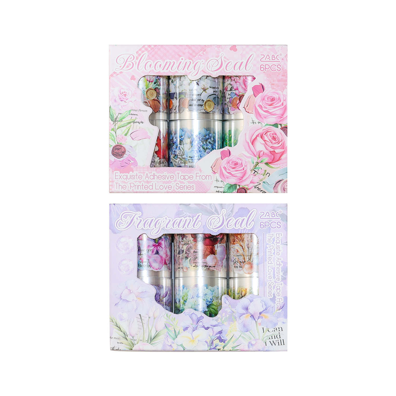 Impresión, amor, plantas, flores, cinta de cuenta manual, cinta de paisajismo de pet transfronterizo, pegatinas, decoración, material de cinta de cuenta manual