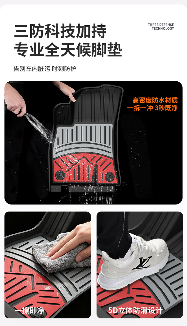 Suitable for Chery Tiggo 8, Arrizo 8, iCAR V23, special colorful TPE car floor mats and trunk mat