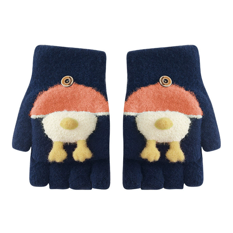 Travel knitted keep warm cartoon gloves for traveling
