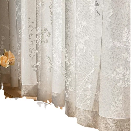 French summer sunshade thermal curtains sheer curtains light transmission not people balcony window shade solar shade living room window curtains mirror fabric