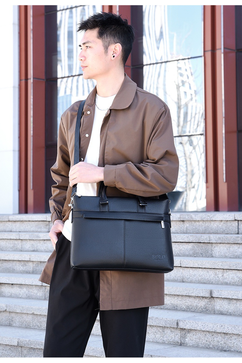 Amazon men's business trip handbag, business office computer bag, large-capacity casual and fashionable single-shoulder crossbody bag undefined