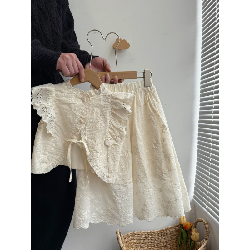 Girls' Suits, Spring and Summer Versatile and Stylish New Baby Girl Clothes, Summer Korean Style Forest Skirts, Children's Clothing Wholesale