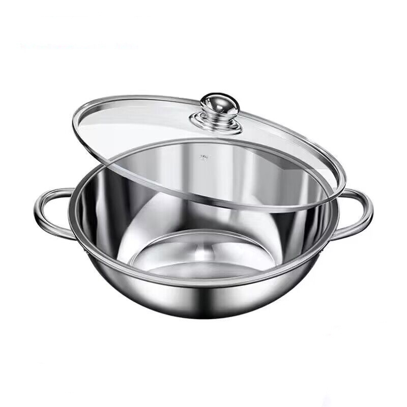 Clear soup pot with lid