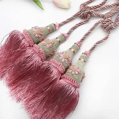 tie ball tie rope tie | Trailer rope/net/strap - one-5-pairs-pink-flower-ball