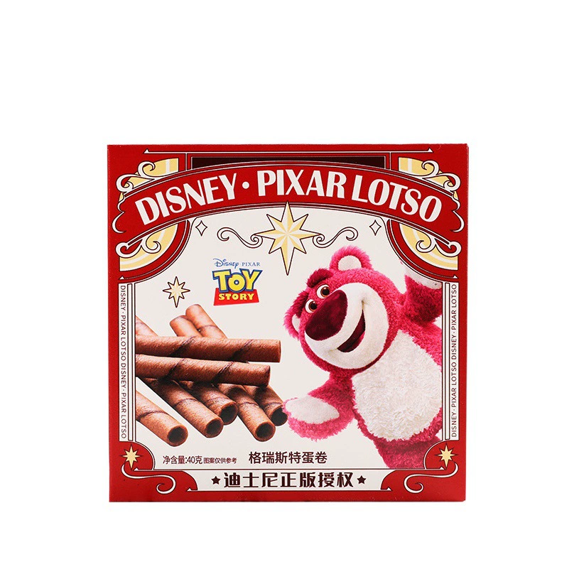 Подлинный диснеевский клубничный порошок медведь капучино яичный рулет печенье повседневная хрустящая закуска свадебная помолвка