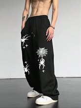 B 15085 Y2K Print Loose Drawstring Sweatpants ŷ���羳