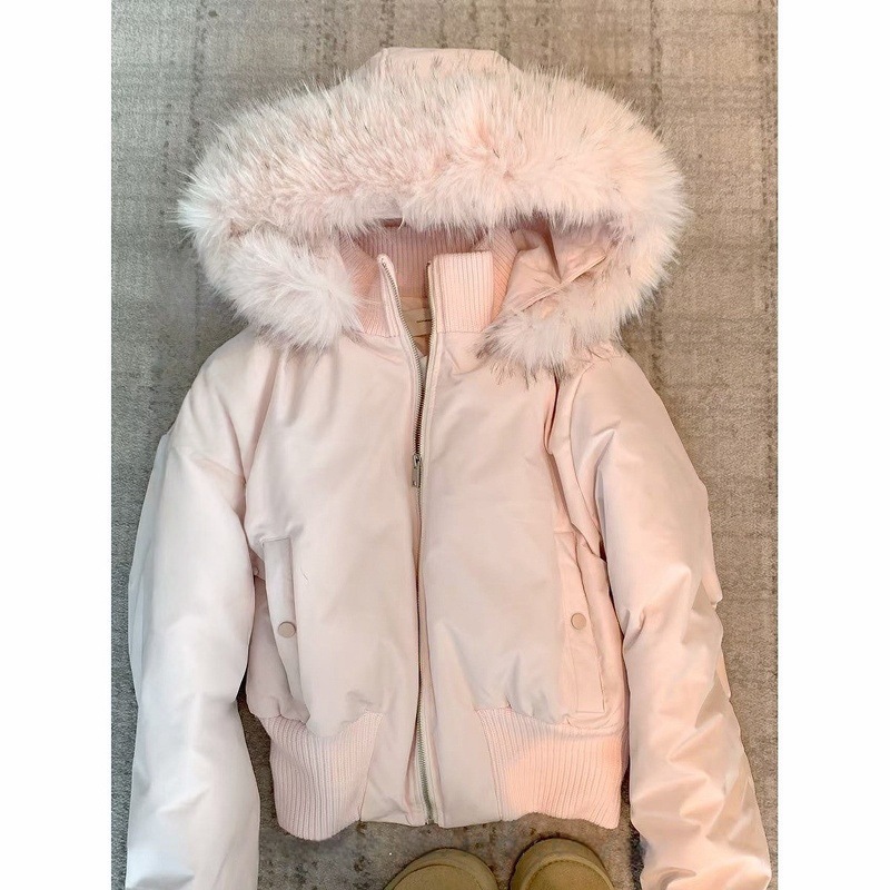 Callmeear//【Short Fur Collar down Jacket】New National Standard 90 White Duck down Women's Winter Coat