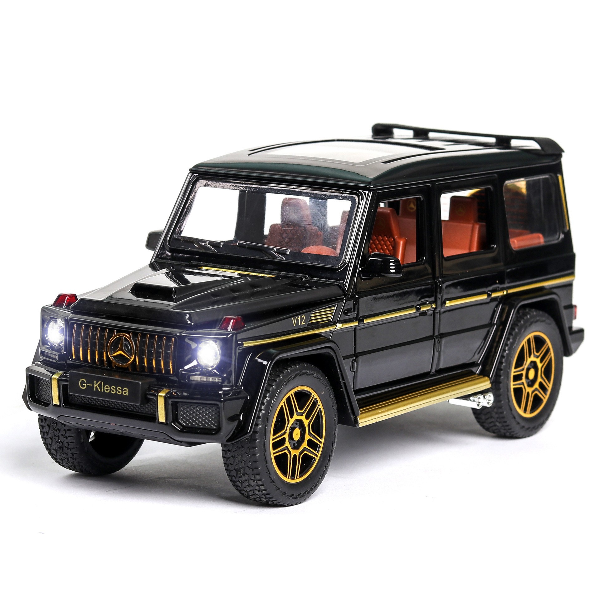 #（盒裝）仿真1比24合金跑車越野汽車模型擺件兒童玩具批發代發