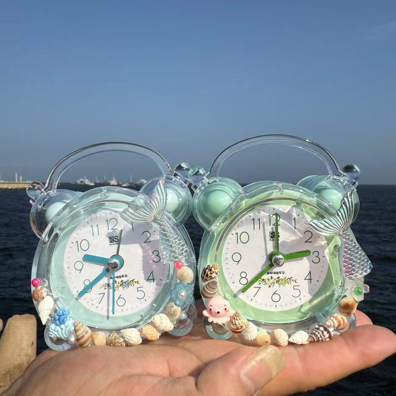 Natural Shell Conch Crafts, Alarm Clock, Wake-Up Clock, Decorative Items, Creative Ornaments, Holiday Mediterranean Gifts