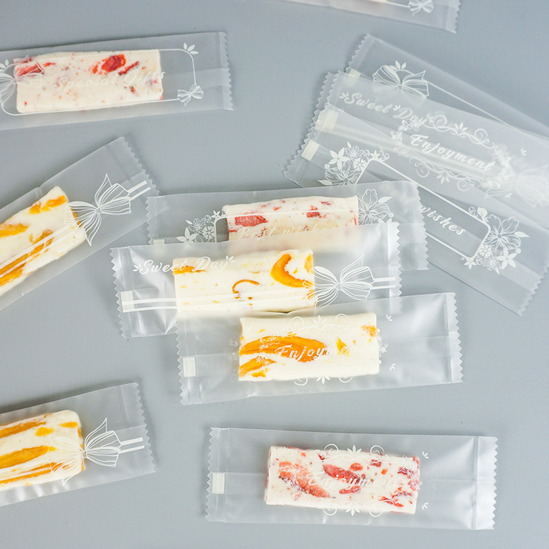 新款简约磨砂英文奶糕包装袋四合一零食点心袋烘焙食品伴手礼包装