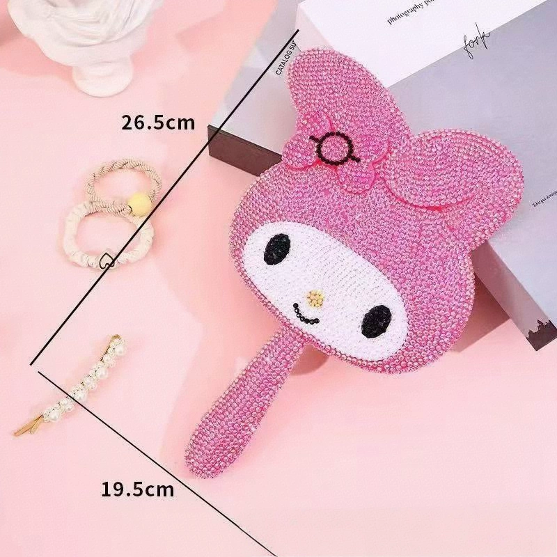 Hello Kitty, мультяшное ручное зеркало для друга, DIY, новая коллекция, украшенное бриллиантами