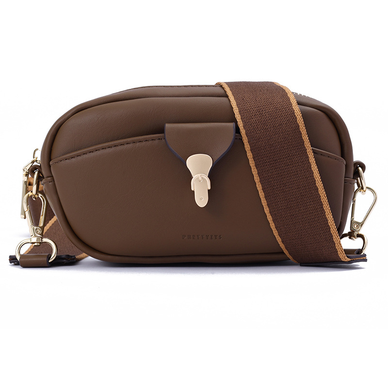 Femmes Mini Faux Cuir Couleur Unie Style Classique Ovale Fermeture Éclair Sac Bandoulière display picture 4