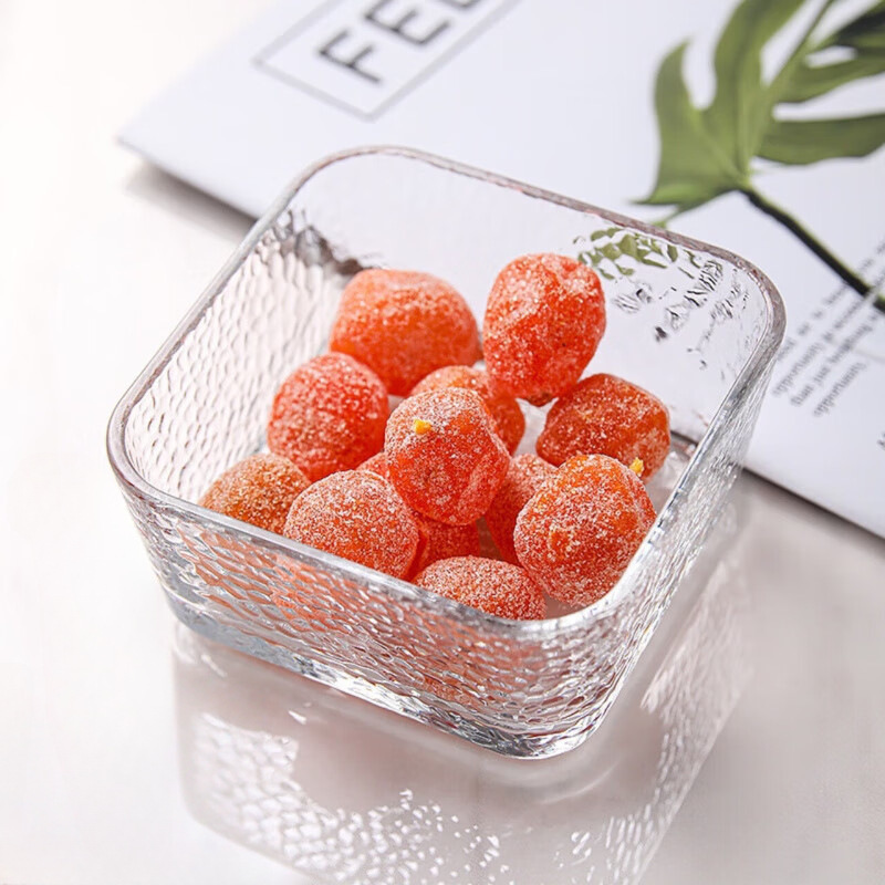 Glass Bowl Square Ins Style Ice Cream Bowl Pudding Salad Dessert Bowl Transparent Glass Bowl Snack Fruit Tray