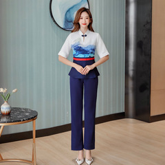 New Autumn/Winter Beauty Therapist Work Uniform Women's Set Hotel Foot Massage Salon Reflexology Therapist Dress Workwear