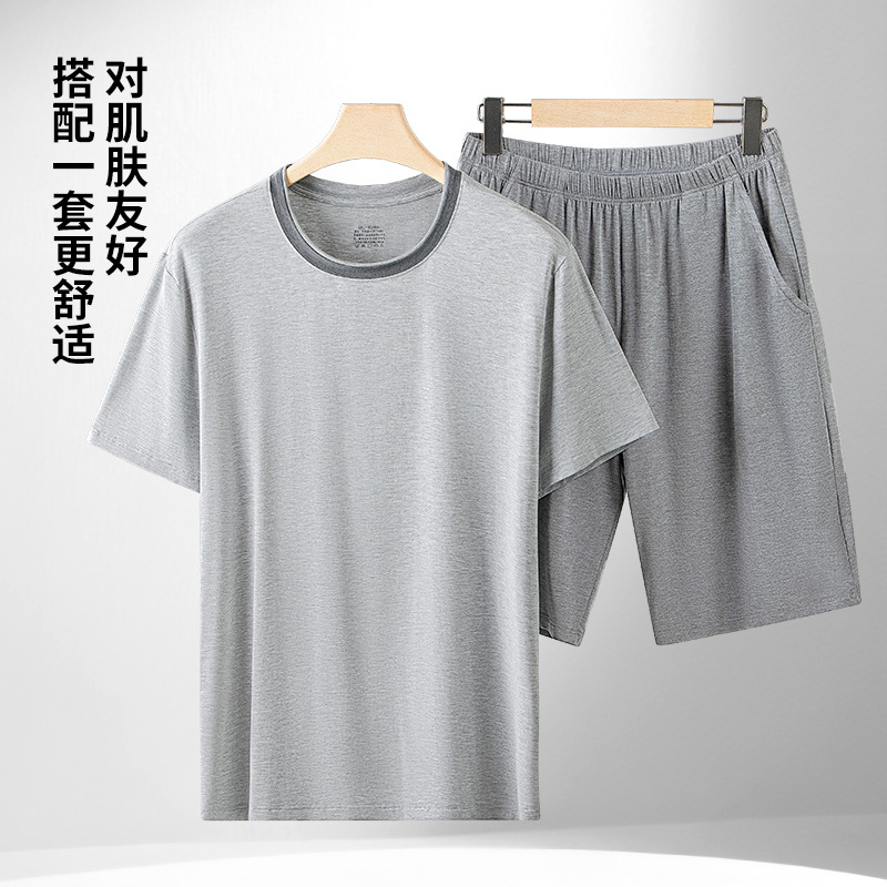 Nuevo traje de servicio a domicilio para hombre de primavera y verano modal transfronterizo, pantalones cortos de manga corta deportivos casuales que se pueden usar afuera