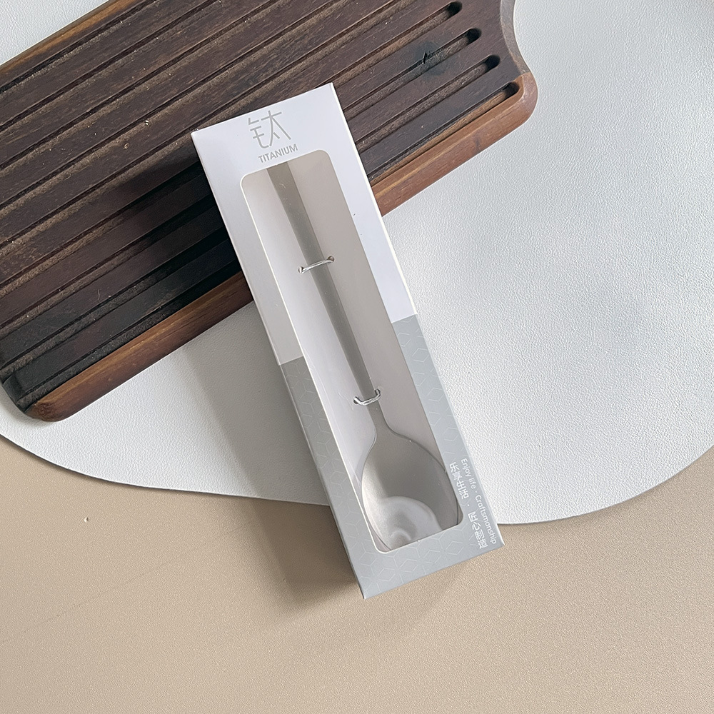 한국산 순수 티타늄 1호 스푼(박스형)