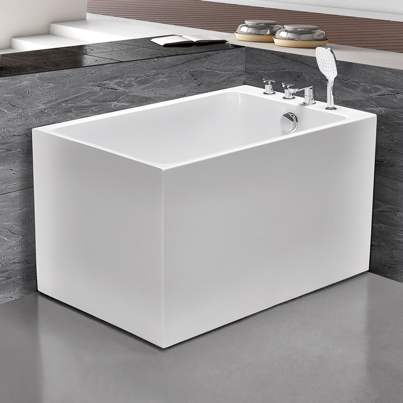 新世爵独立式长方形亚克力浴缸冲浪泡澡恒温浴缸家用民宿成人浴盆