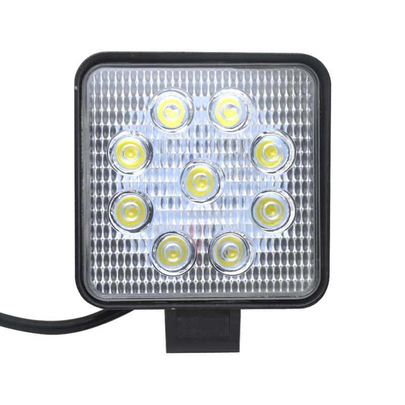 Car LED spotlight 9 beads 27W square off-road vehicle work light car front bumper light forklift light inspection light