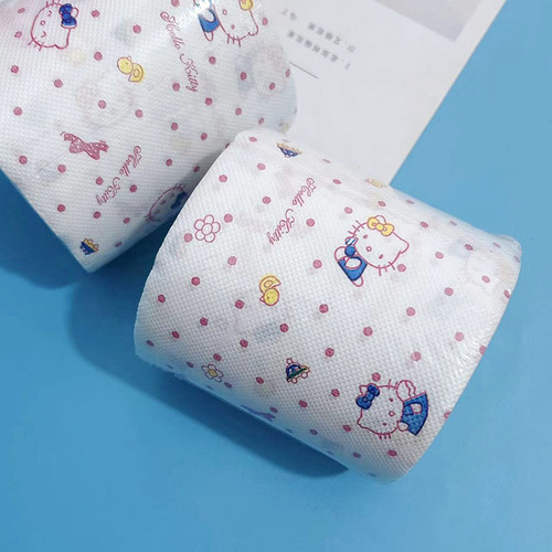 Printed roll kt cat cartoon printed paper towel student toilet paper toilet paper core roll household roll paper tissue
