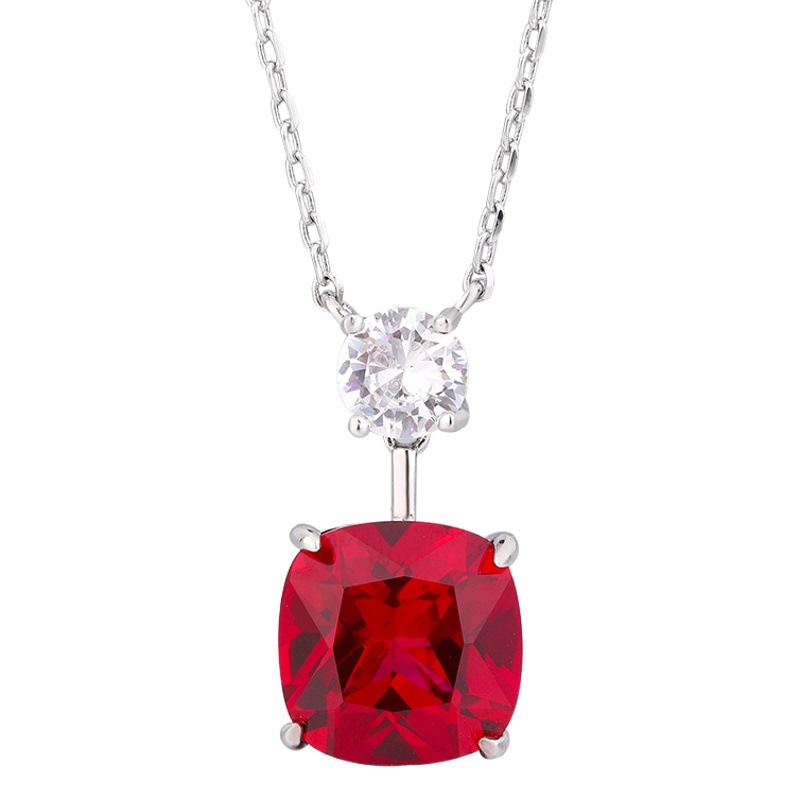 Zhuang Sheng joyas de cobre inferior chapado en oro simulación paloma rojo corindón verde beige azul cristal puntiagudo traje temperamento retro piedra principal