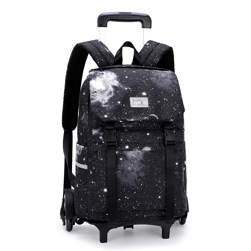 Estudiante de escuela secundaria de estilo coreano hombres y mujeres subiendo escaleras Schoolbag impresión estudiante de escuela primaria trolley grado 2, 3, 4, 5, 6