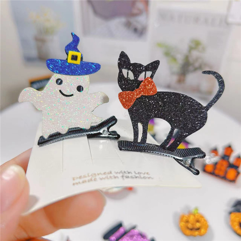 15g Weight Hair Clip Hair Accessories Type 1 Piece Quantity Street Occasion Halloween Festival Skull Pattern Women'S Gender Original Design, Punk Style Halloween Original Design Punk Skull Street Party Accessories Party Supplies 1