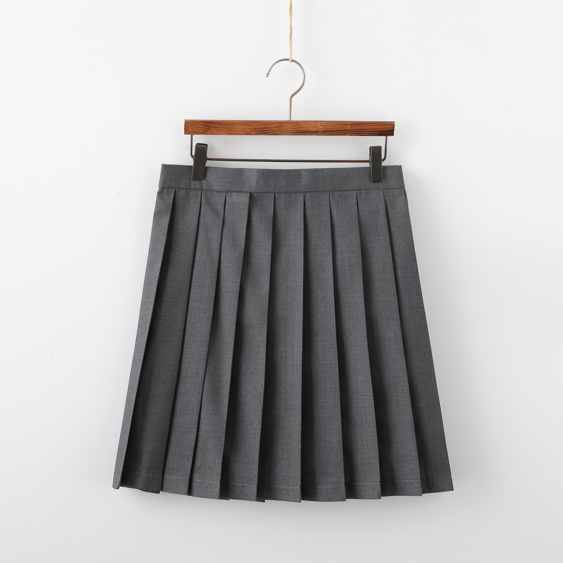 진짜 회색 세 선원 세트 일본 JK 유니폼 짧은 치마 대학 스타일 학생 교복 중간 세트 긴 소매 세트