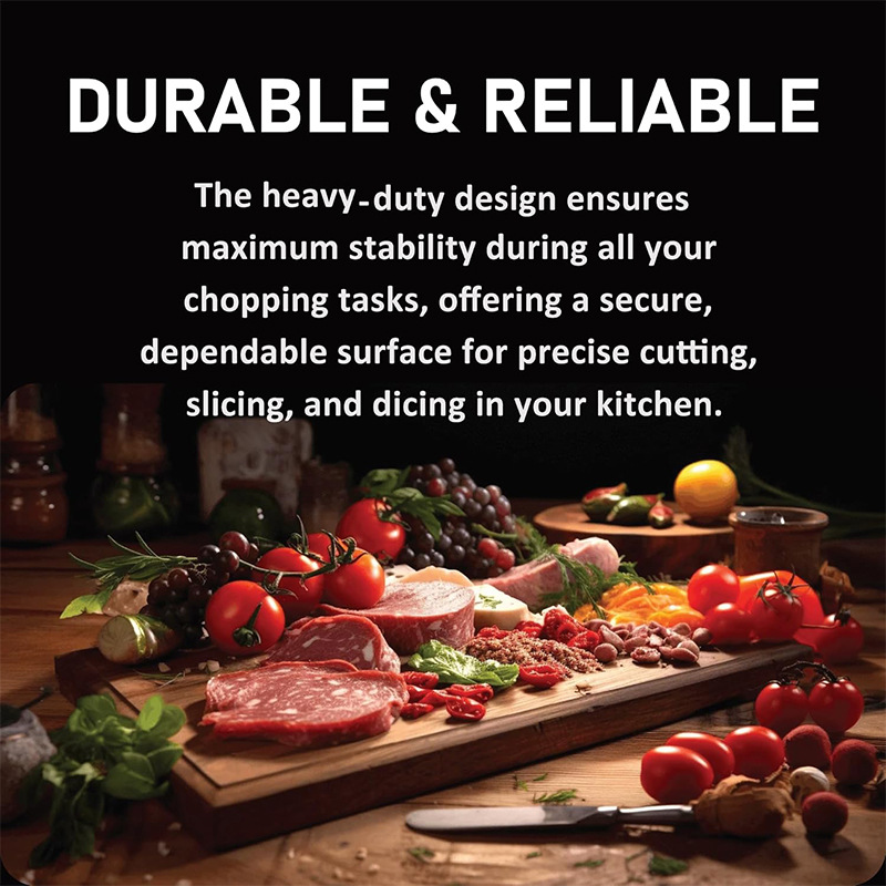 Juego de tabla de cortar de bambú, tabla de comida cocida engrosada de madera, tabla de cortar de clasificación con tanque de jugo, tabla de cortar de cocina, hogar