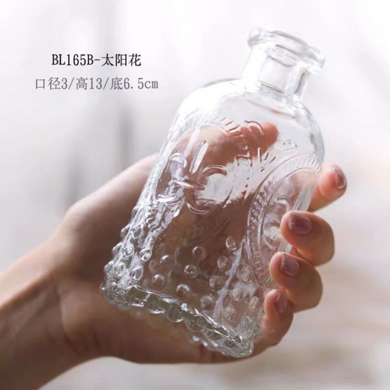 B 유리 꽃병 해바라기