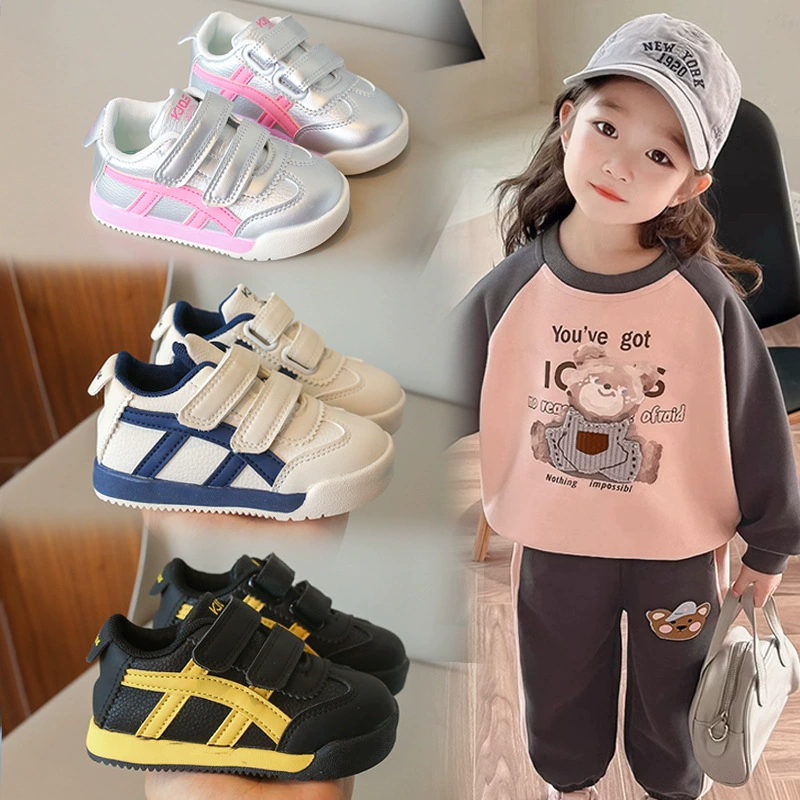 2025 весенняя обувь для детей нескользящая маленькая белая обувь для мужчин и женщин модная обувь для бега на мягкой подошве