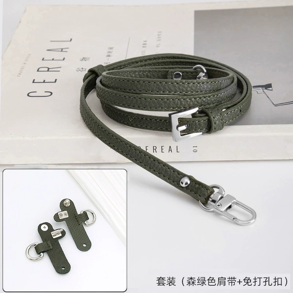 Green straps, set, 0.9cm