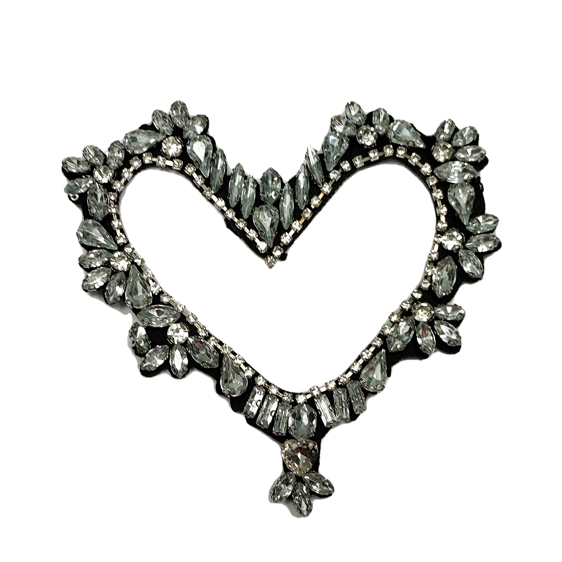 Taladro de vidrio hecho a mano, amor hueco, ojo de caballo, decoración de diamantes, accesorios de ropa, bolsos, pegatinas decorativas de todo fósforo, diamantes adhesivos