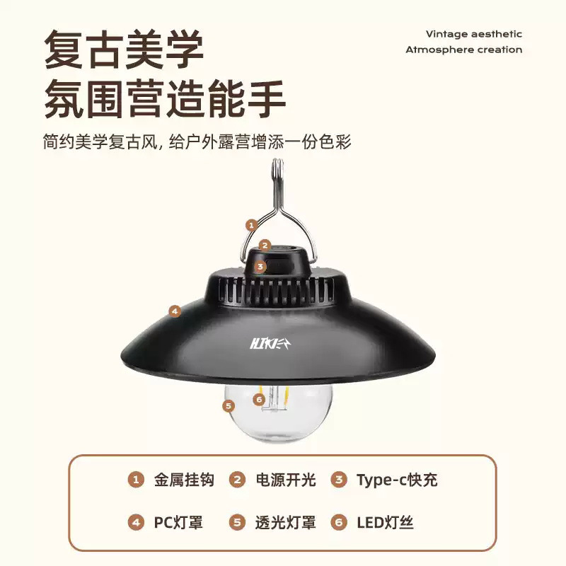 Nueva Luz de camping al aire libre colgante luz de la tienda faro brillante larga resistencia portátil al aire libre impermeable luz de emergencia