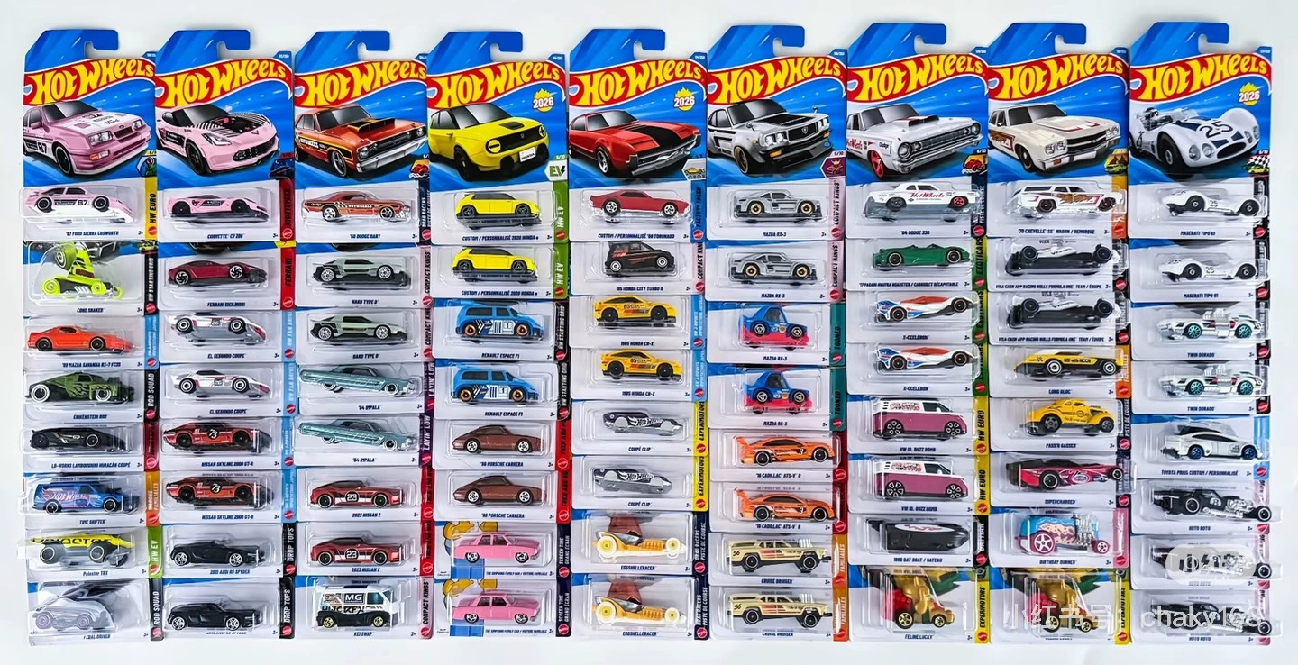 Литой гоночный игрушечный автомобиль (Hot Wheels Ferrari), металлический 12 см, assorted 72 модели случайной смеси