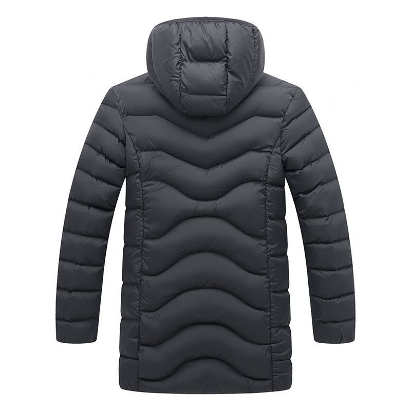 Amazon transfronterizo Abrigo acolchado de algodón de longitud media para hombres Abrigo acolchado de algodón desmontable con Capucha forrada de lana Abrigo acolchado de algodón cálido abrigo de algodón acolchado comercio exterior