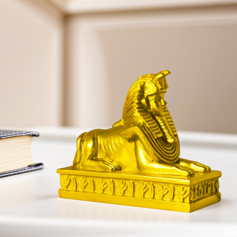 Tanque de peces paisajismo decoración antiguo monumento egipcio resina figura Esfinge micro paisaje accesorios de paisajismo