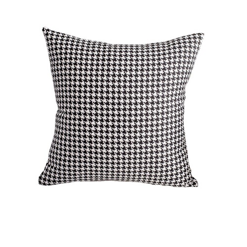 Internet celebrity houndstooth linen pillow case ins style light luxury bedside pillow back cushion car lumbar pillow sofa pillow