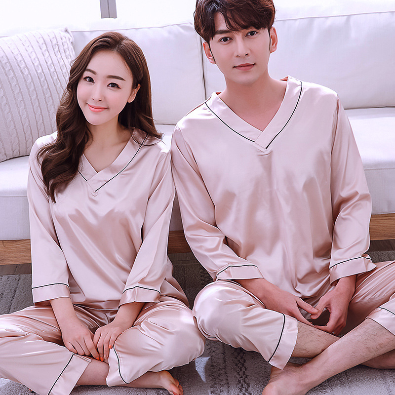 긴 소매 풀오버 샴페인 커플