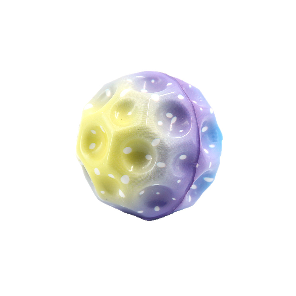 7cm agujero de bola elástica agujero de bola alta elástica bola de luna descomprimir juguetes de color macarón estrella colorido al por mayor explosión transfronteriza