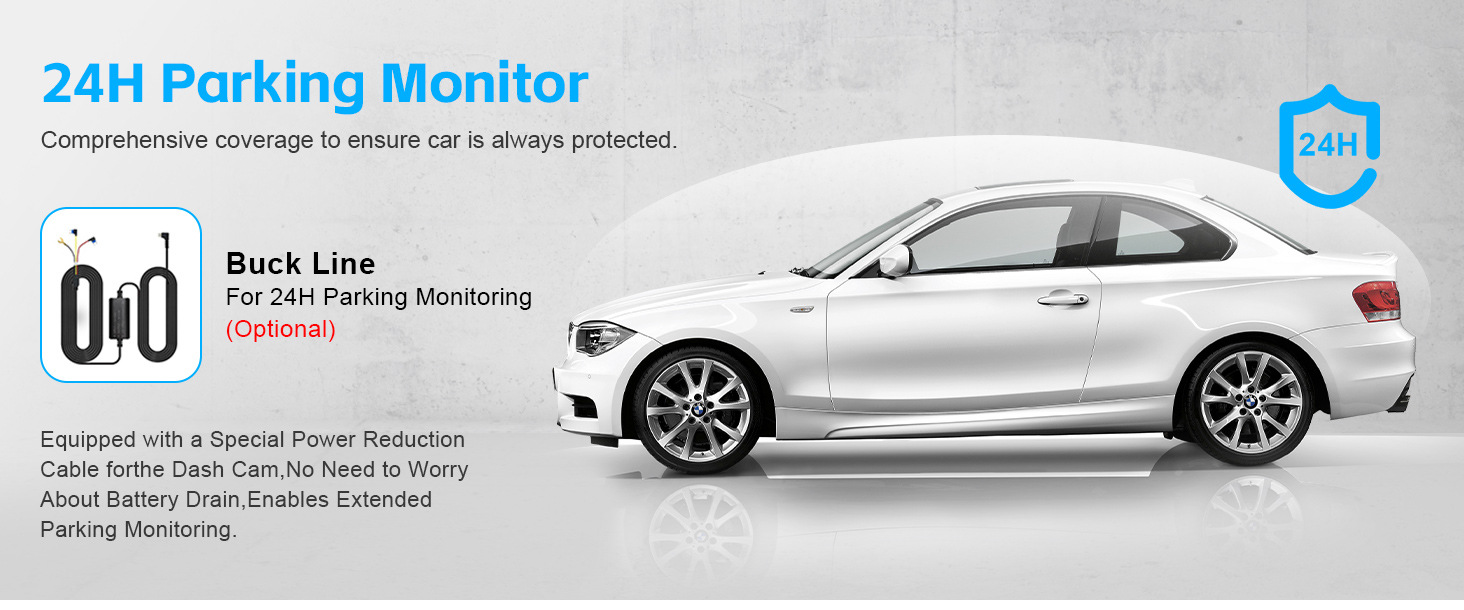 4K Ultra-High Definition Dual-Recording Dash Cam with Wifi, Mobile Phone Connectivity, Gps Tracking, and Parking Monitoring
