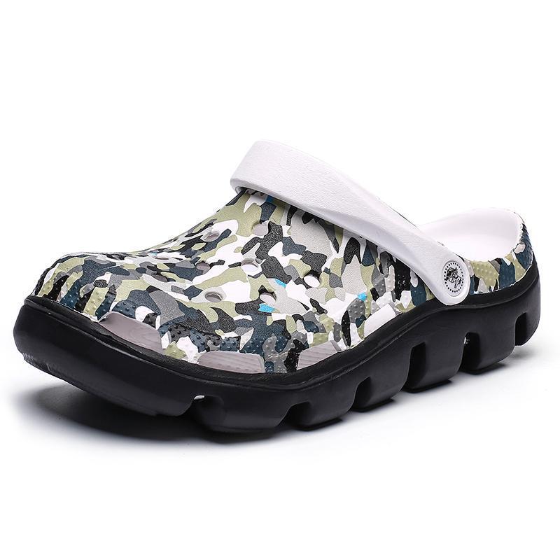 2026 Summer New Model Foreign Trade Cross-Border Large Size Crocs Fishbone Style Clogs Camouflage 2026 Summer New Model Foreign Trade Cross-Border Large Size Crocs Fishbone Style Clogs Camouflage
