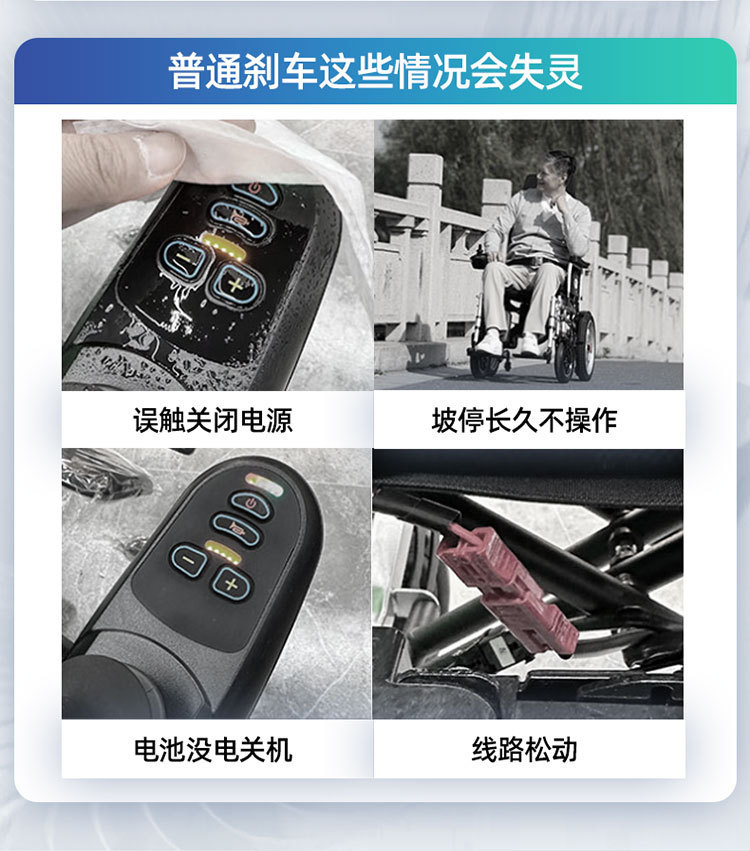 Yingkang Electric Wheelchair 6016 Cross-Border Certified Foldable Lightweight Smart Remote Control Scooter with Brushless Motor