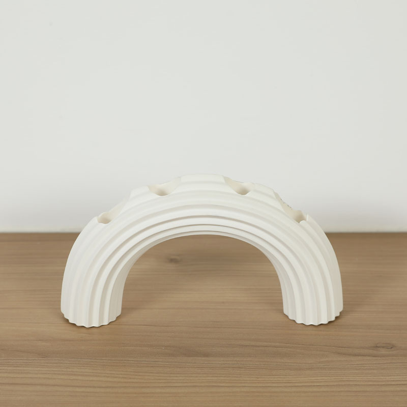 Blanco creativo candelabro de cerámica artesanía decoración moderna ins estilo cena con velas props decoraciones suaves